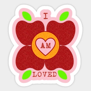 I Am Loved Fruit Flowers Sticker